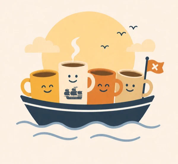 Heave Ho coffee crew illustration
